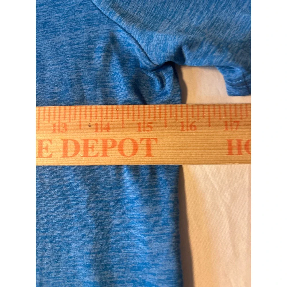 Under Armour T-Shirt Youth Boys Medium Blue Excellent Heathered HeatGear Loose